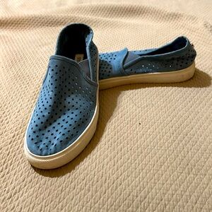 Steve Madden Women's Blue and White Slip on Sneakers Size 9 1/2